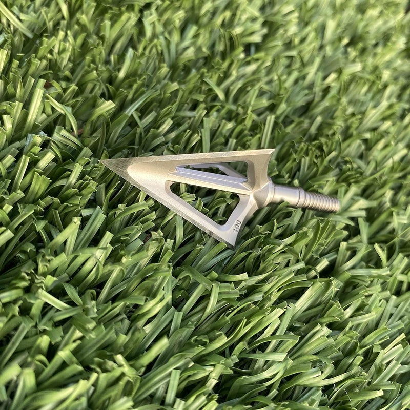 LEANPRO Store 6-Pack 420 Stainless Steel Fixed Blade Broadheads 100 Grain 1-1/8" Cut Premium Solid Arrow Tip for Archery Hunting for Crossbow and Compound Bow - Image 3